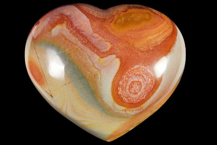 Wide, Polychrome Jasper Heart - Madagascar #118648